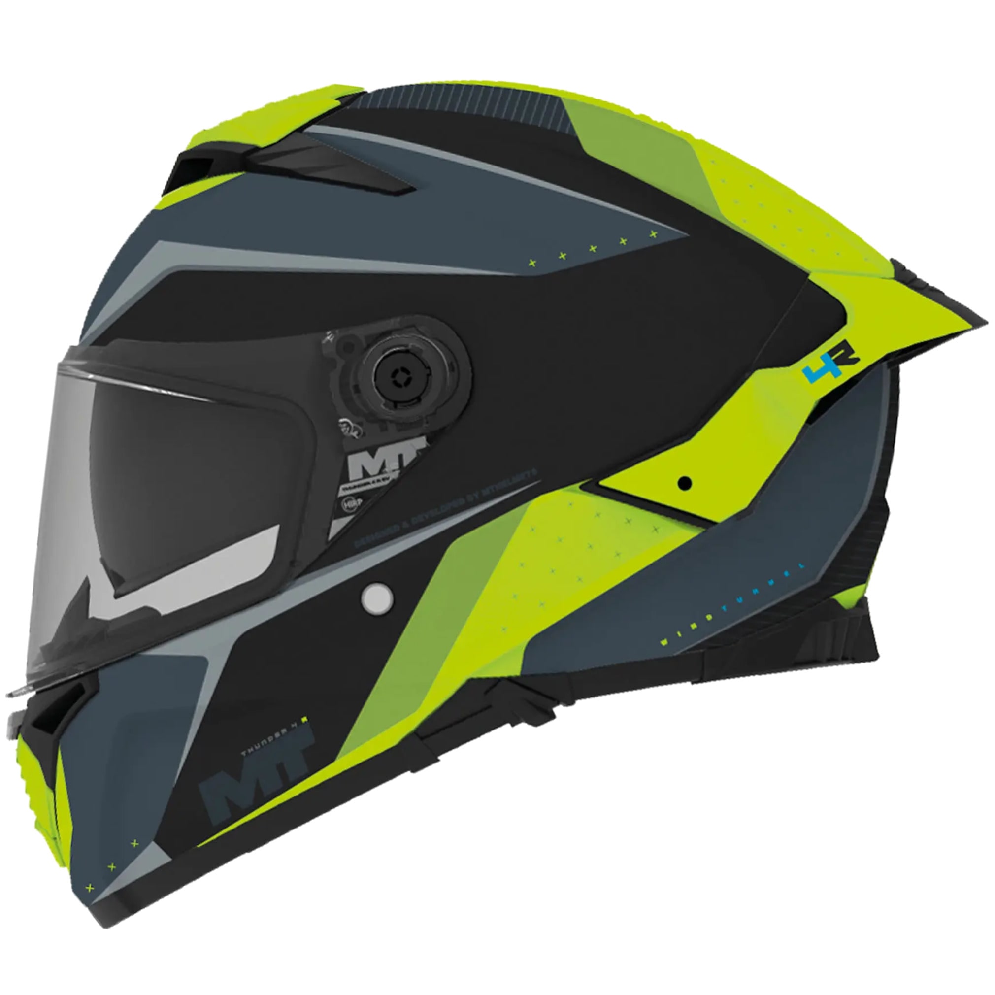 MT Thunder 4 R - Windtunnel Matt Black / Fluo Yellow