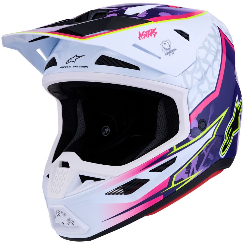 Alpinestars S-M7 Blaster - Gloss Purple / Pink / White