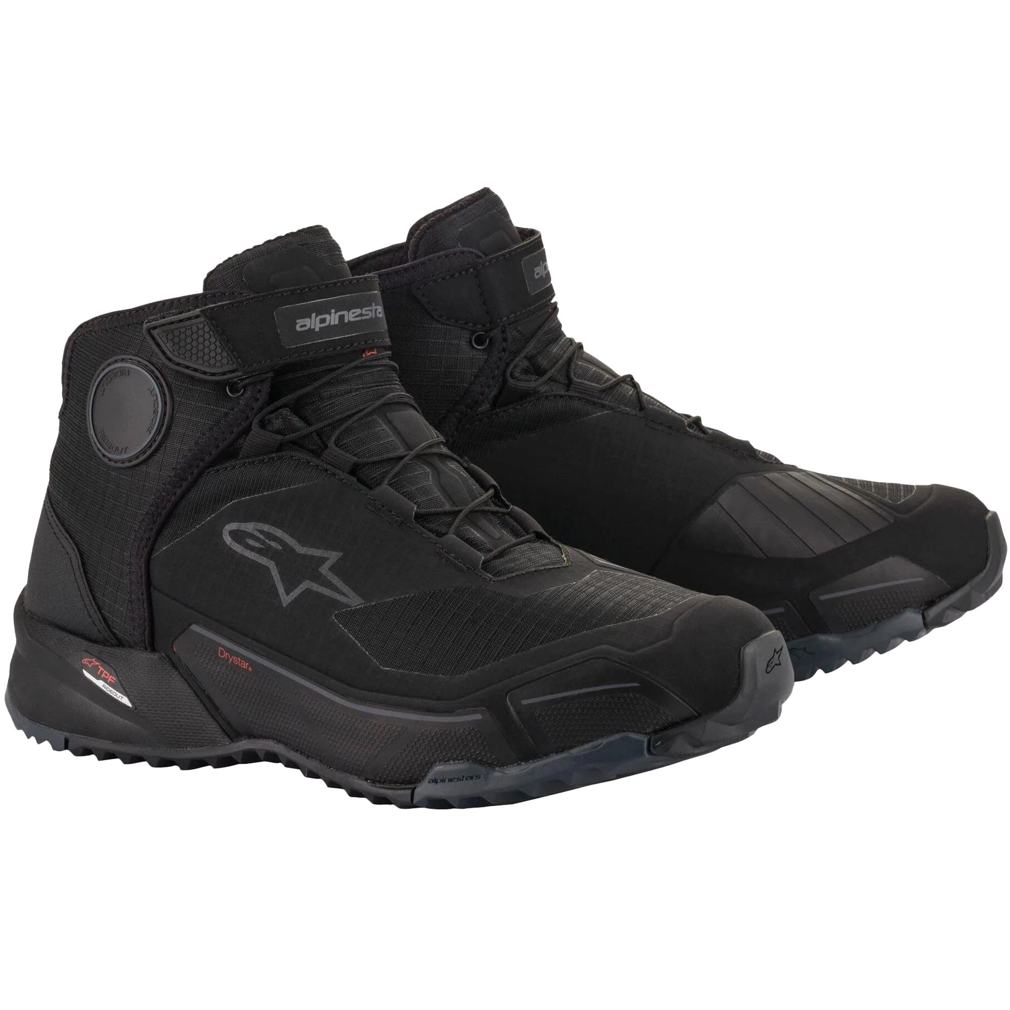 Alpinestars CR-X Drystar Riding Shoes - Black / Black
